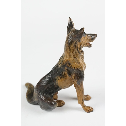 280 - Cold painted bronze figure of a dog, approx 10cm tall