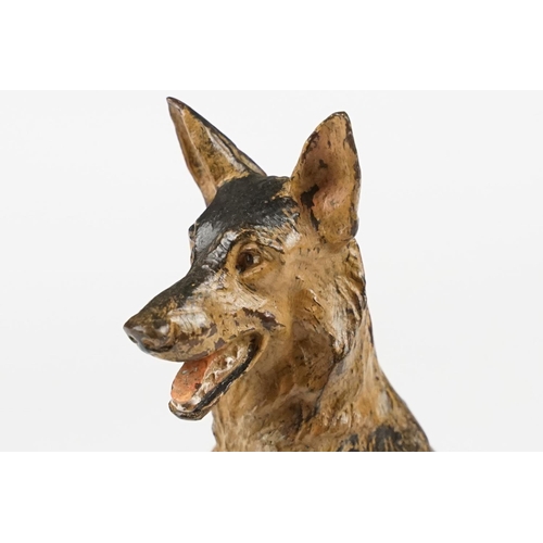 280 - Cold painted bronze figure of a dog, approx 10cm tall