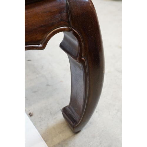 655 - Walnut coffee table, in the Oriental style, with five bevelled glass panels, 44cm high x 96.5cm wide... 