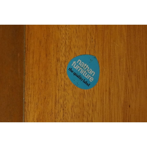 660 - Nathan Furniture teak side units, one comprising an arrangement of four drawers above two panelled d... 