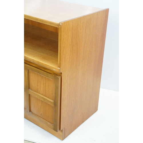660 - Nathan Furniture teak side units, one comprising an arrangement of four drawers above two panelled d... 