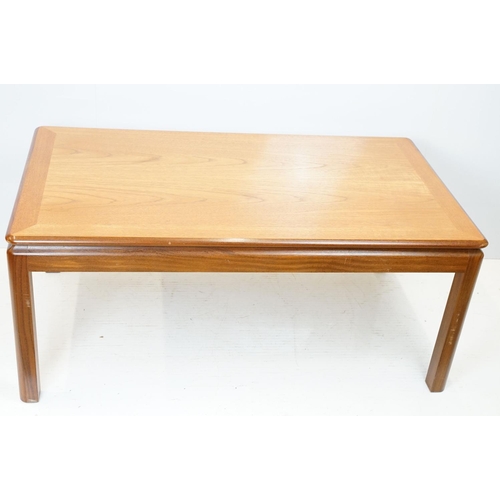 677 - G-Plan rectangular coffee table, 45cm high x 106cm wide x 60cm deep