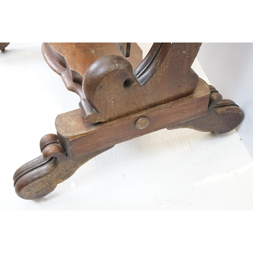 682 - Victorian mahogany swing frame mirror of substantial proportions, 153cm high x 77cm wide x 63cm deep