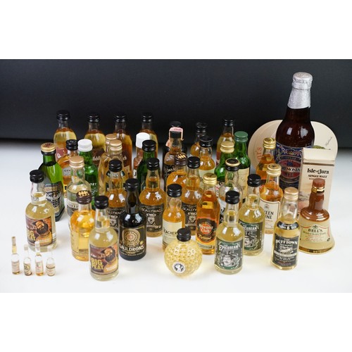 182A - Collection of assorted spirit miniatures to include Glenfiddich, Havana Club, Tobermory, Dufftown, R... 