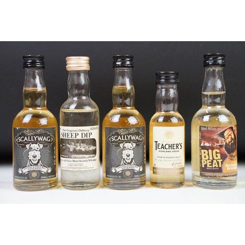 182A - Collection of assorted spirit miniatures to include Glenfiddich, Havana Club, Tobermory, Dufftown, R... 