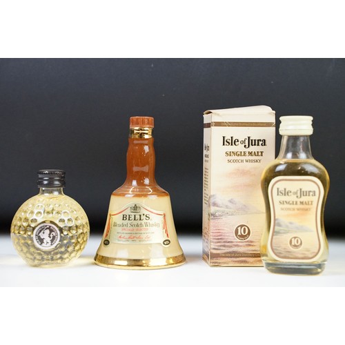 182A - Collection of assorted spirit miniatures to include Glenfiddich, Havana Club, Tobermory, Dufftown, R... 