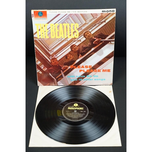 111 - Vinyl - 7 The Beatles and members LPs.  Beatles LPs are Please Please Me (yellow Parlophone), Hard D... 