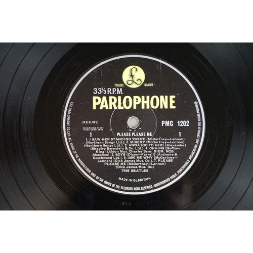 111 - Vinyl - 7 The Beatles and members LPs.  Beatles LPs are Please Please Me (yellow Parlophone), Hard D... 