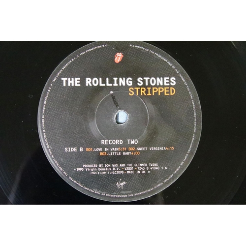 128 - Vinyl - 2 1990s Rolling Stones LPs to include: Stripped (UK / EU 1995 1st pressing double album with... 