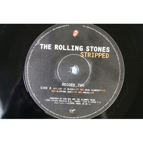 128 - Vinyl - 2 1990s Rolling Stones LPs to include: Stripped (UK / EU 1995 1st pressing double album with... 