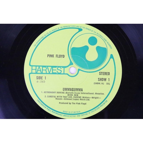 130 - Vinyl - 4 Pink Floyd 1st UK pressing albums to include: Ummagumma (1969 double album, no EMI on labe... 