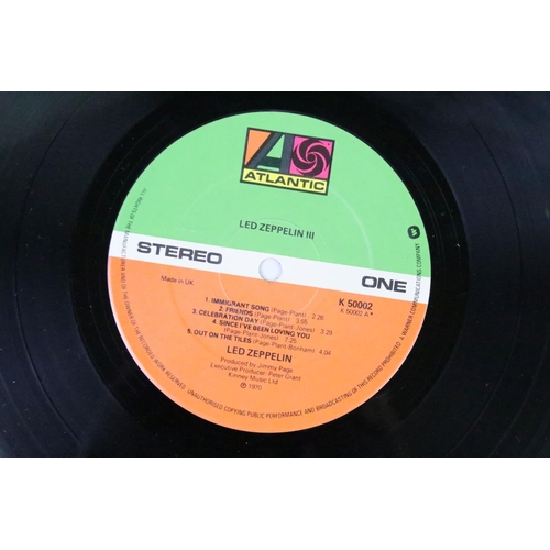 133 - Vinyl - 3 Led Zeppelin albums and one Cream album to include Led Zeppelin I (UK green & orange label... 