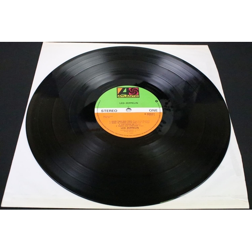 133 - Vinyl - 3 Led Zeppelin albums and one Cream album to include Led Zeppelin I (UK green & orange label... 