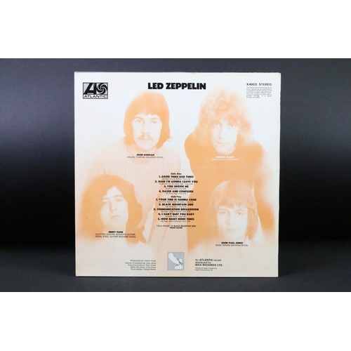 133 - Vinyl - 3 Led Zeppelin albums and one Cream album to include Led Zeppelin I (UK green & orange label... 