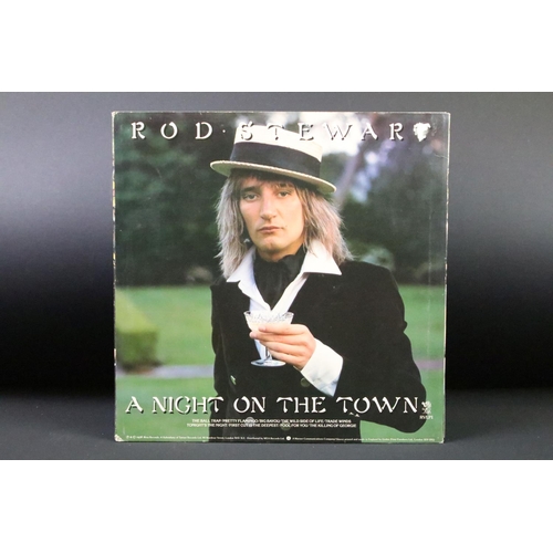 136 - Vinyl - 7 Rod Stewart LPs to include Gasoline Alley (Vertigo Records 6360 500 small swirl label), Ne... 