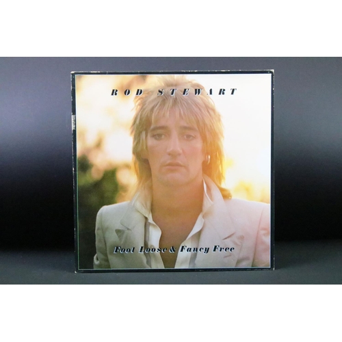 136 - Vinyl - 7 Rod Stewart LPs to include Gasoline Alley (Vertigo Records 6360 500 small swirl label), Ne... 