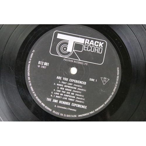 147 - Vinyl - Jimi Hendrix Are You Experienced LP on Track 612001.  Sticker to label side 2, incorrect inn... 