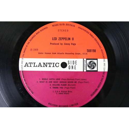 148 - Vinyl - 4 Led Zeppelin LPs to include One (588171) plum Atlanic labels and grey band, Two (588198) p... 