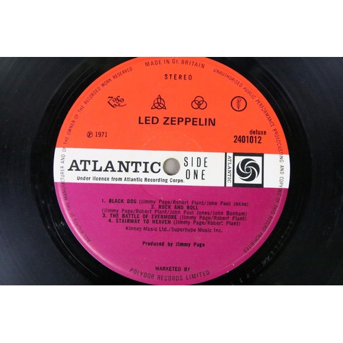 148 - Vinyl - 4 Led Zeppelin LPs to include One (588171) plum Atlanic labels and grey band, Two (588198) p... 