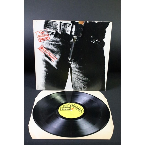 183 - Vinyl - 2 Original UK pressing copies of The Rolling Stones Sticky Fingers - one with zipper and ins... 