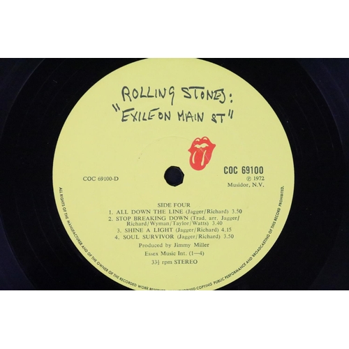 184 - Vinyl - 3 Original UK pressing copies of The Rolling Stones Exile On Main Street LP. All come with 2... 