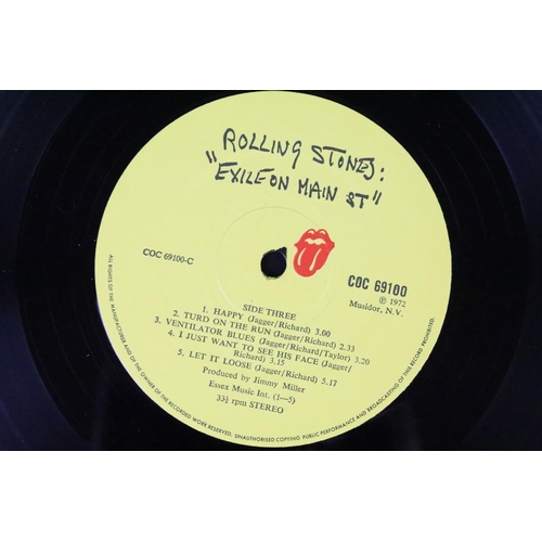 184 - Vinyl - 3 Original UK pressing copies of The Rolling Stones Exile On Main Street LP. All come with 2... 