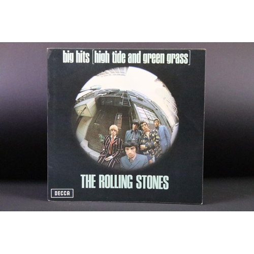 185 - Vinyl - 8 Rolling Stones original albums all with unboxed Decca labels and a Fan Club Pack, to inclu... 