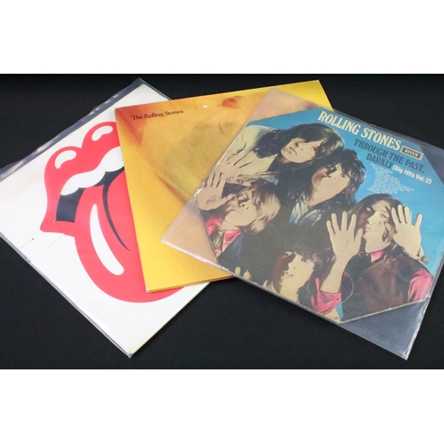 185 - Vinyl - 8 Rolling Stones original albums all with unboxed Decca labels and a Fan Club Pack, to inclu... 