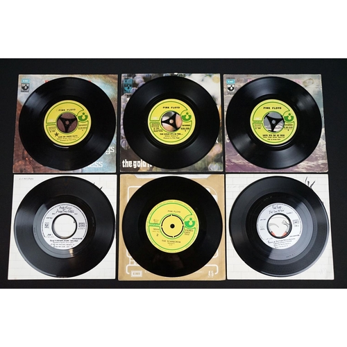 355 - Vinyl - 6 Pink Floyd foreign pressing 7” singles to include: Free Four (Italian with P/S), Point Me ... 