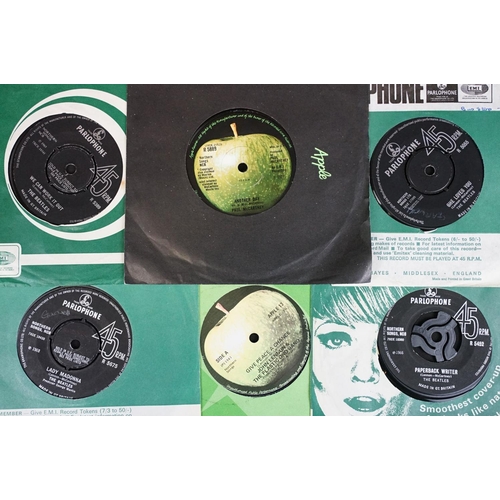 360 - Vinyl - 32 mainly original UK The Beatles 7” singles spanning their career, including solid centre p... 