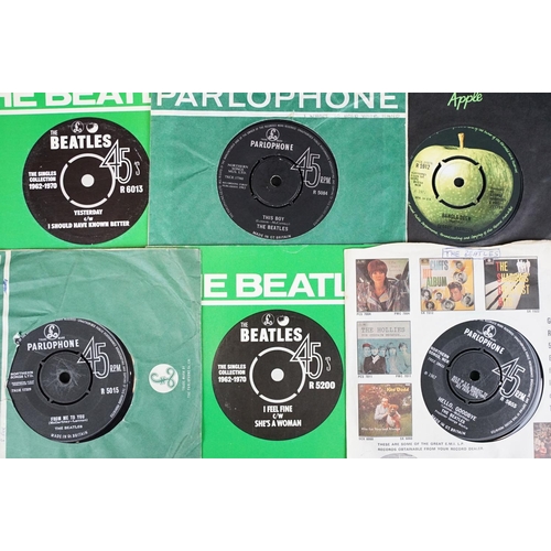 360 - Vinyl - 32 mainly original UK The Beatles 7” singles spanning their career, including solid centre p... 