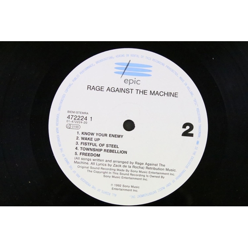 506 - Vinyl - One album and one 12” by Rage Against The Machine to include: Rage Against The Machine (orig... 