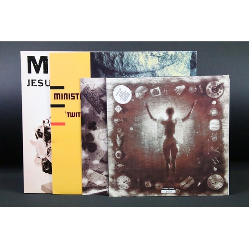 522 - Vinyl - 2 album (one 10” album), one 12” and one 10” by Ministry to include: Twitch (US 1986 album, ... 