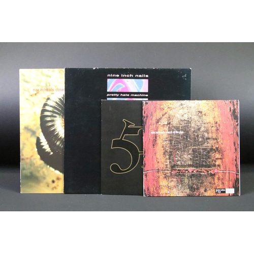 523 - Vinyl - One album, one 12” and 2 x 9” by Nine Inch Nails to include: Pretty Hate Machine (UK 1989 wi... 