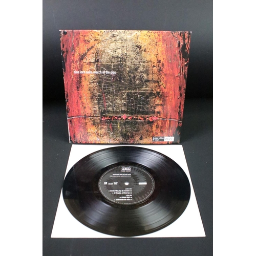 523 - Vinyl - One album, one 12” and 2 x 9” by Nine Inch Nails to include: Pretty Hate Machine (UK 1989 wi... 