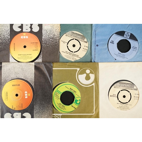 346 - Vinyl - 55 Rock and Pop mainly 1970’s 7” singles including foreign pressings, demos/promos to includ... 