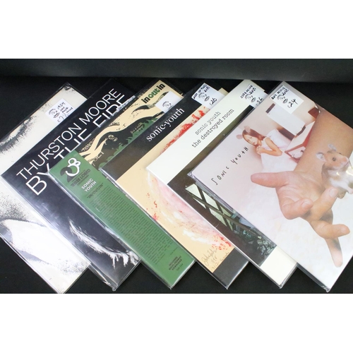 466 - Vinyl - 5 Sonic Youth LPs, 5 Thurston Moore, 1 Kim Gordon (Sonic Youth) LP, and 1 Ciccone Youth LP t... 