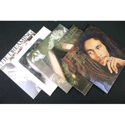 278 - Vinyl - Over 75 rock and pop albums, 5 x 12” and 8 x 7” singles to include: Bob Marley, Kate Bush x ... 