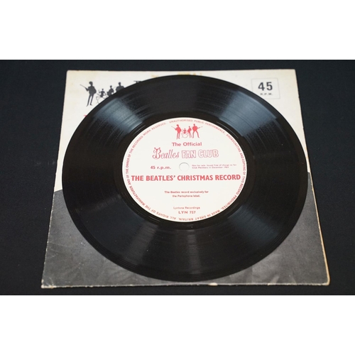 100 - Vinyl - 2 copies of The Beatles Another Christmas Record, Fan Club flexi disc (LYN 757).  Sleeves VG... 