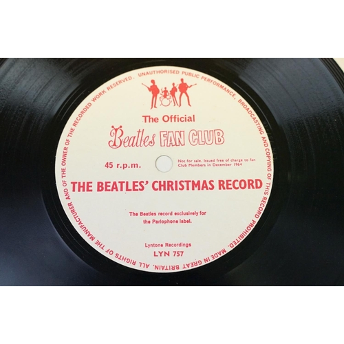 100 - Vinyl - 2 copies of The Beatles Another Christmas Record, Fan Club flexi disc (LYN 757).  Sleeves VG... 