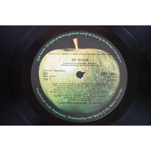 8 - Vinyl - The Beatles White Album UK 1st pressing LP on Apple Records PMS 7067-8. Mono, top loader, No... 