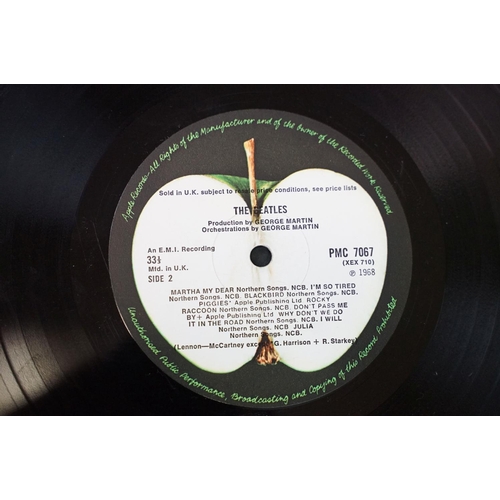 8 - Vinyl - The Beatles White Album UK 1st pressing LP on Apple Records PMS 7067-8. Mono, top loader, No... 