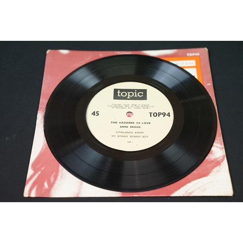 97 - Vinyl - Anne Briggs The Hazards Of Love EP on Topic Records TOP 94. Original UK 1964 1st pressing 7”... 