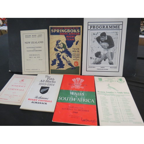 450 - Collection of ephemera to include illustrated souvenir of the Springboks South African rugby team to... 