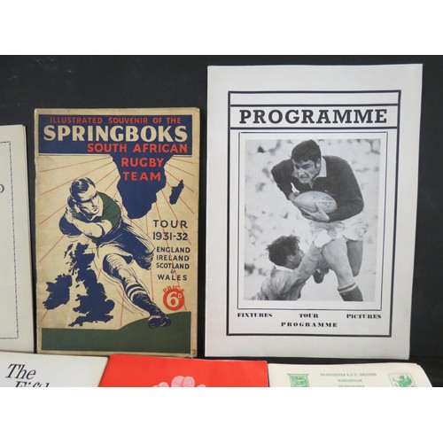 450 - Collection of ephemera to include illustrated souvenir of the Springboks South African rugby team to... 