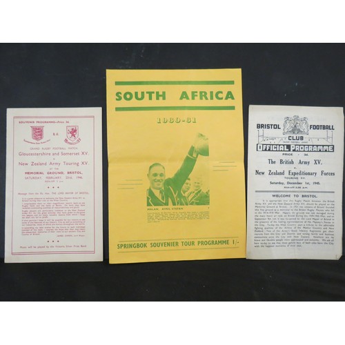 450 - Collection of ephemera to include illustrated souvenir of the Springboks South African rugby team to... 