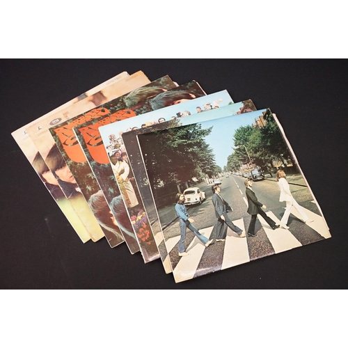 393 - Vinyl - 17 The Beatles LPs to include The White Album (mono, top loader, No.0143599), Abbey Road x 2... 