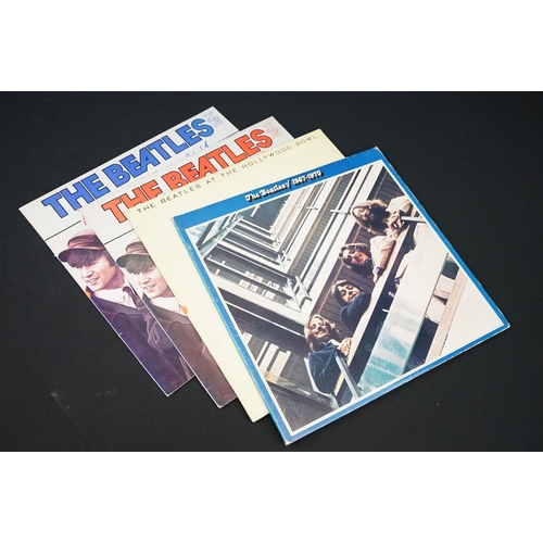 393 - Vinyl - 17 The Beatles LPs to include The White Album (mono, top loader, No.0143599), Abbey Road x 2... 