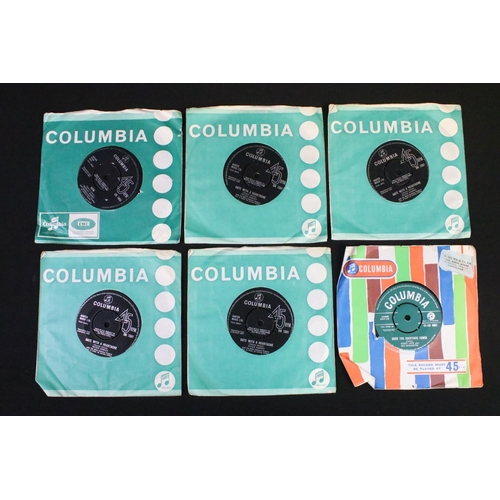 410 - Vinyl - Approximately 200 late 1950’s 1960’s Rock ’N’ Roll, Beat, Pop 7” singles on Columbia records... 