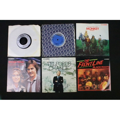 418 - Vinyl - Over 100 TV themes 7” singles all on the BBC Records & Tapes label including : Doctor Who, T... 